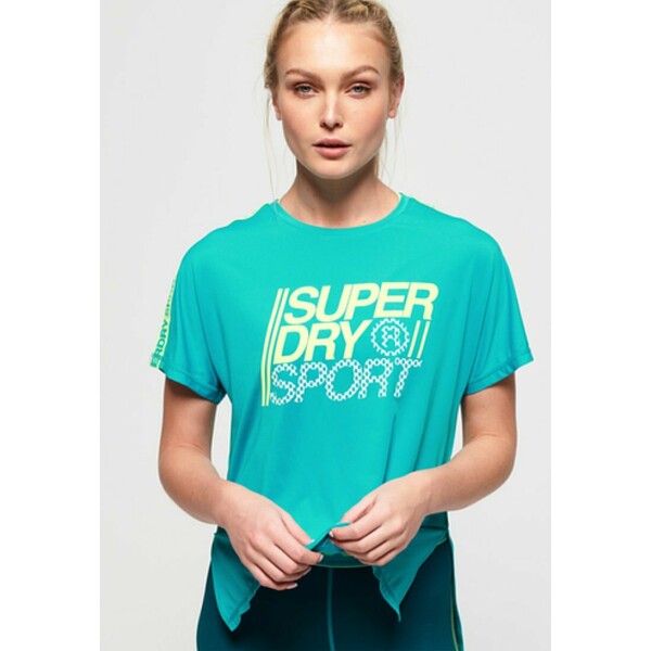 Superdry CORE T-shirt z nadrukiem blue SU241D021