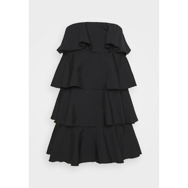 Never Fully Dressed TIERED MINI DRESS Sukienka koktajlowa black NEN21C01M