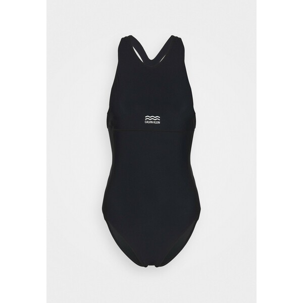 Calvin Klein Swimwear CORE POOL RACER BACK ONE PIECE Kostium kąpielowy black C1781G012