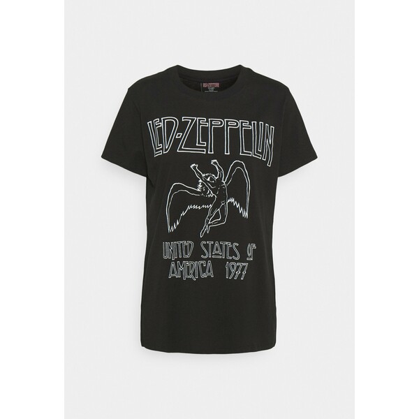 Cotton On CLASSIC LED ZEPPELIN 1977 TOUR T-shirt z nadrukiem black C1Q21D01W