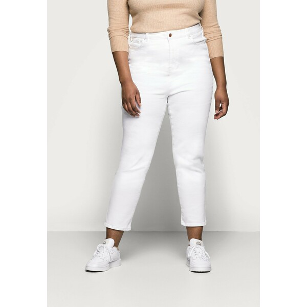 New Look Curves CAMBODIA Jeansy Straight Leg white N3221N05X
