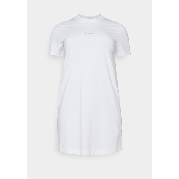 Calvin Klein Jeans Plus MICRO BRANDING DRESS Sukienka z dżerseju bright white C2Q21C00A