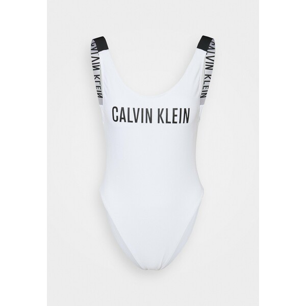 Calvin Klein Swimwear INTENSE POWER SCOOP BACK ONE PIECE Kostium kąpielowy classic white C1781G017