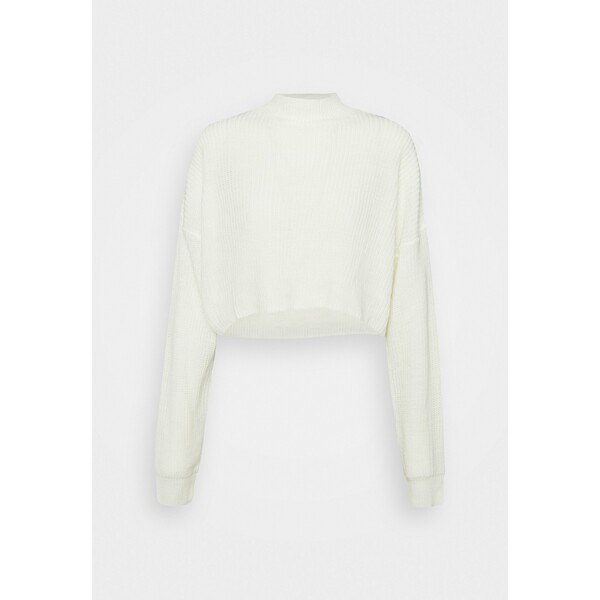 Missguided Tall HIGH NECK CROP JUMPER Sweter cream MIG21I036