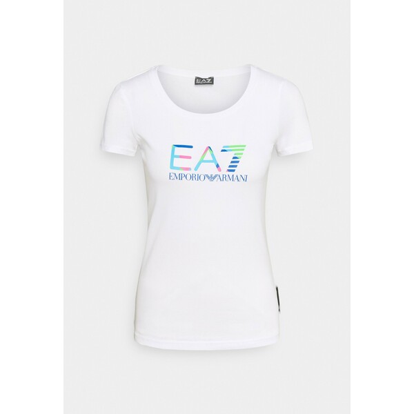 EA7 Emporio Armani T-shirt z nadrukiem white EA721D00Q