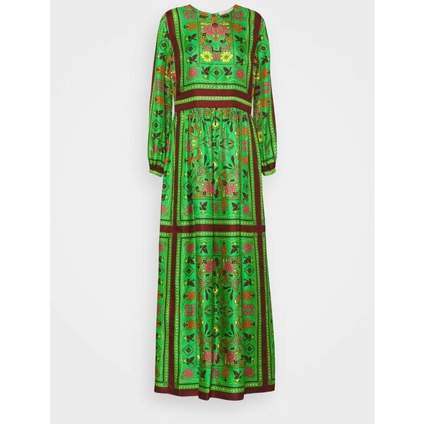 Tory Burch PRINTED DRESS Długa sukienka green splash T0721C00I
