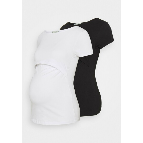 Anna Field MAMA NURSING 2er PACK Basic T-shirt T-shirt basic black/white EX429G02N
