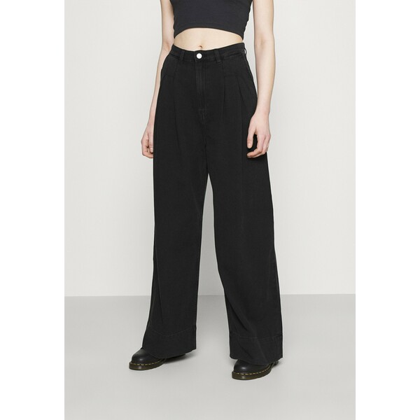 Monki Jeansy Relaxed Fit black dark MOQ21N01Y