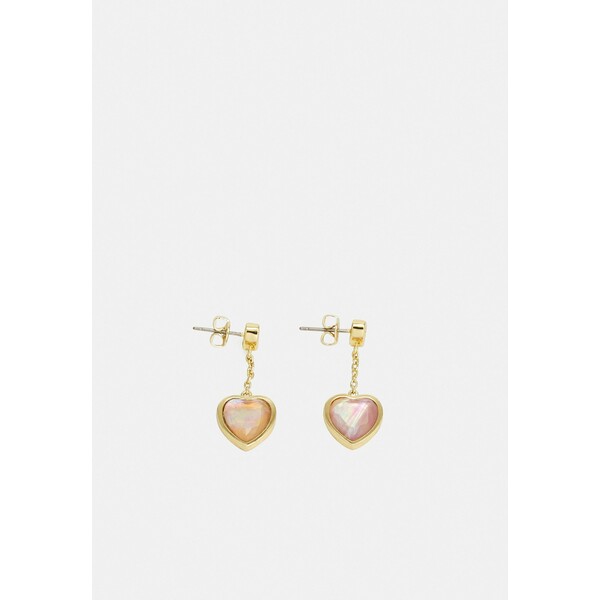 Coach BOXED VALENTINES DAY FACETED HEART DROP EARRING Kolczyki gold-coloured/pink COH51L011