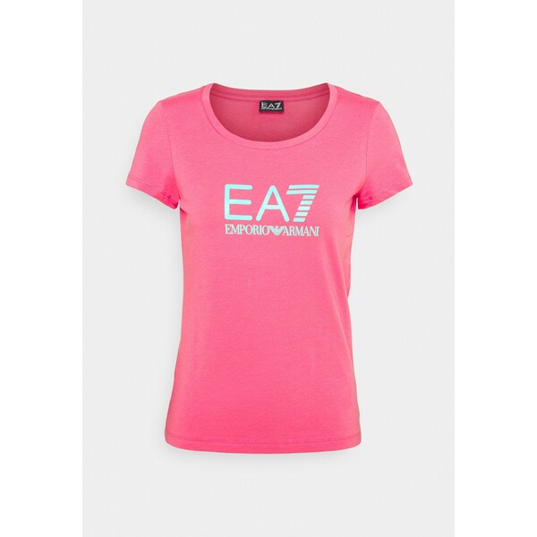 EA7 Emporio Armani T-shirt z nadrukiem pink EA721D00C