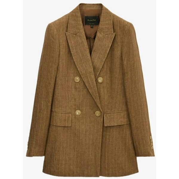 Massimo Dutti Krótki płaszcz brown M3I21G0AM