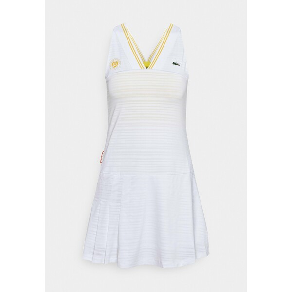 Lacoste Sport TENNIS DRESS Sukienka sportowa white/sunny pineapple L0641L00J