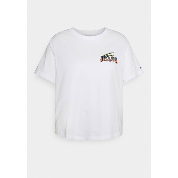 Tommy Jeans Curve VINTAGE TEE T-shirt z nadrukiem white T2C21D00J