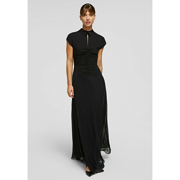 KARL LAGERFELD GATHERING Długa sukienka black K4821C03U