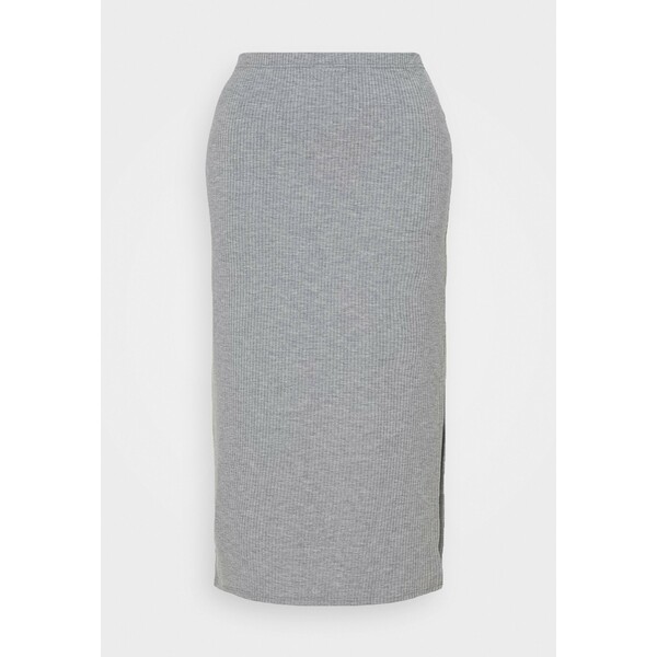 Noisy May Tall NMMOX LONG SLIT SKIRT Długa spódnica medium grey melange NOB21B017