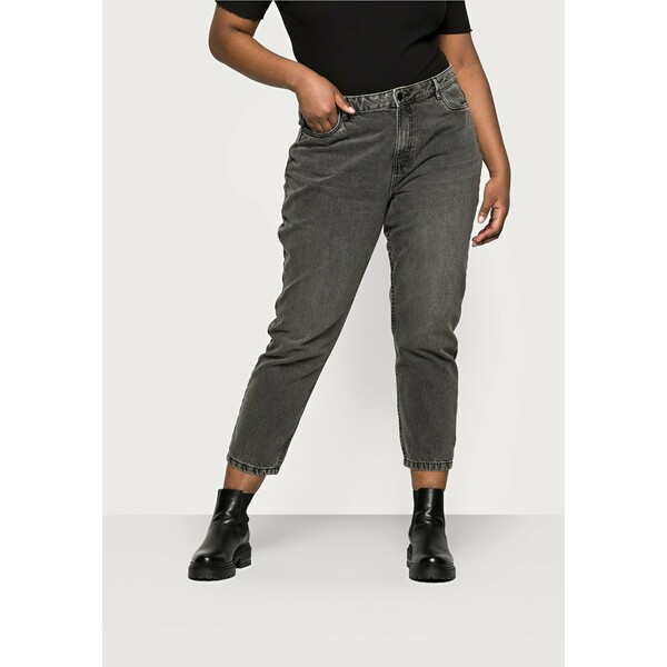 Noisy May Curve NMISABEL MOM Jeansy Relaxed Fit grey denim NOY21N00B