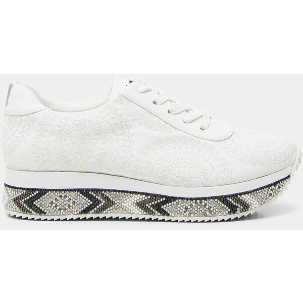Desigual Sneakersy na platformie z podeszwą z koralikami 21SSKP191000