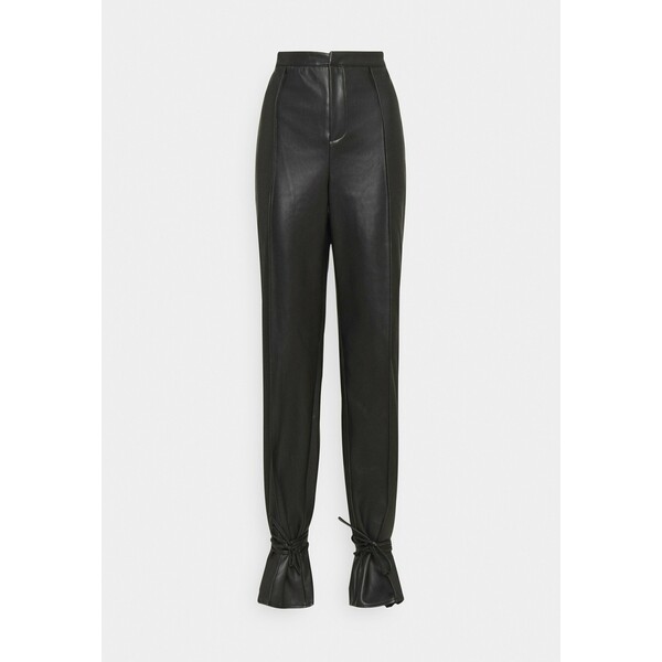 Missguided Tall TIE CUFF TROUSER Spodnie materiałowe black MIG21A05Z