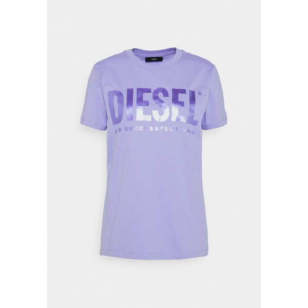 Diesel T-SILY-WX T-shirt z nadrukiem soft purple DI121D0F4