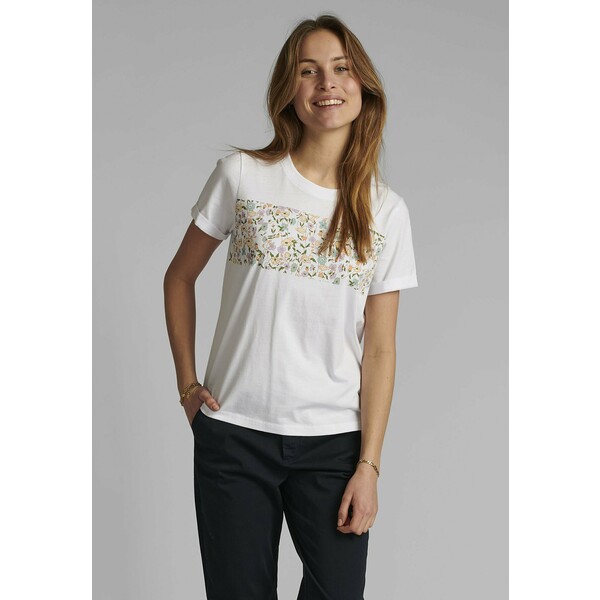 Nümph T-shirt z nadrukiem bright white NU121D09A