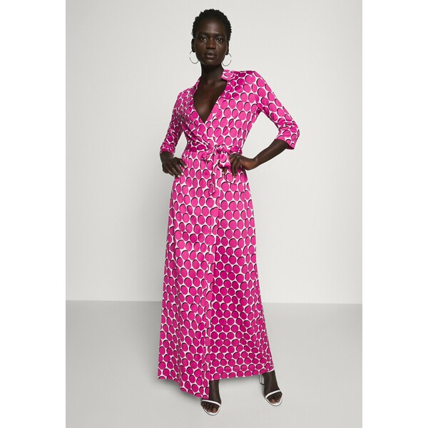 Diane von Furstenberg ABIGAIL Długa sukienka pink DF221C05X