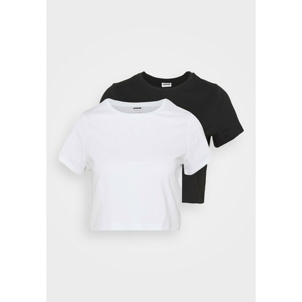 Noisy May NMFRAN CROPPED 2 PACK T-shirt basic black/white NM321D0KH