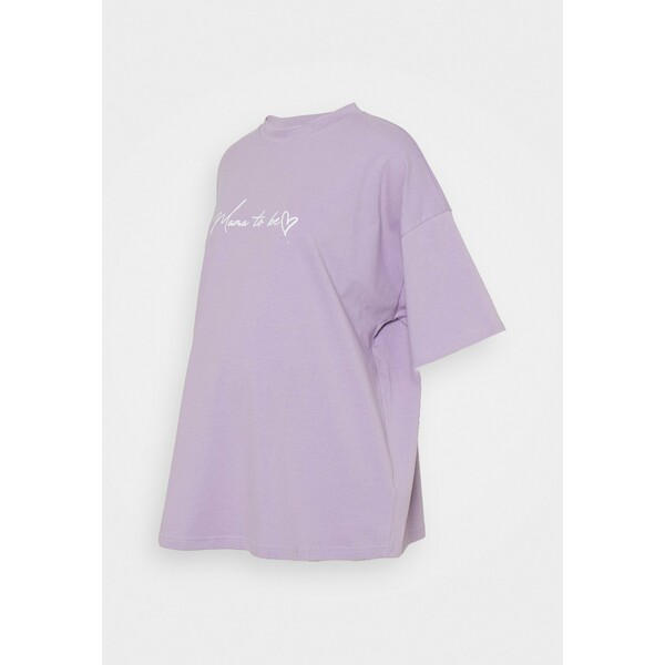 Missguided Maternity MAMA TO BE T-shirt z nadrukiem lilac M5Q29G00W