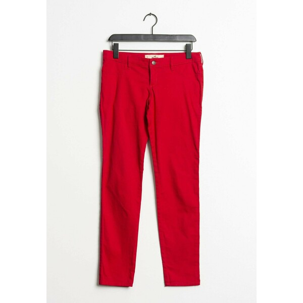 Hollister Co. Spodnie materiałowe red ZIR007GL5
