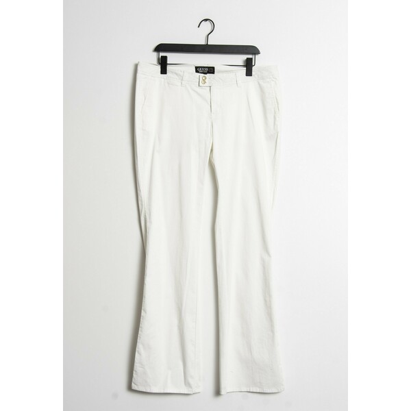 Guess Spodnie materiałowe white ZIR005IX7