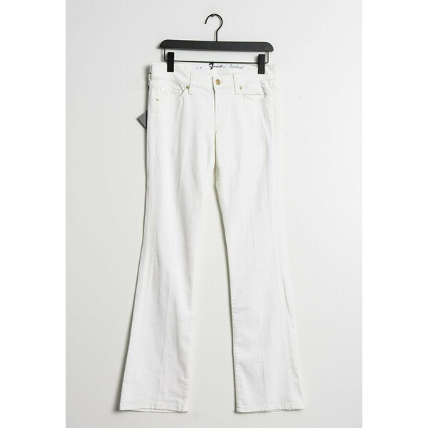 7 for all mankind Jeansy Dzwony white ZIR006PS1