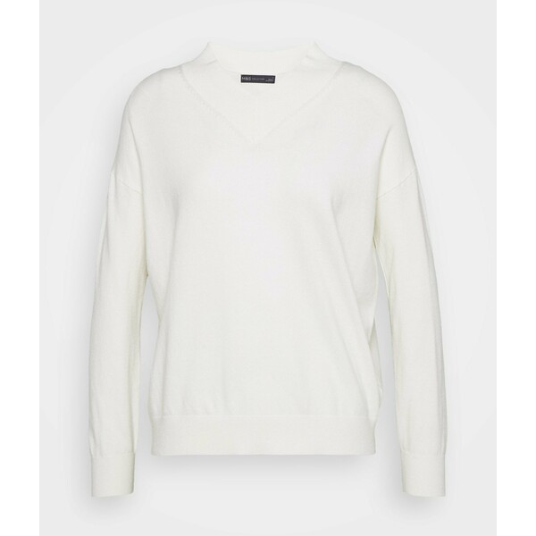 Marks & Spencer London HIGH VEE Sweter beige QM421I03H
