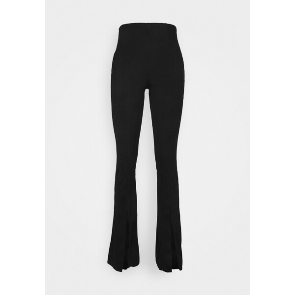 Missguided Tall SPLIT FLARE TROUSER Spodnie materiałowe black MIG21A06B