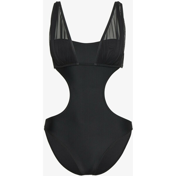 Wolf & Whistle CUT OUT SWIMSUIT WITH OVERLAY Kostium kąpielowy slate WOC81G002