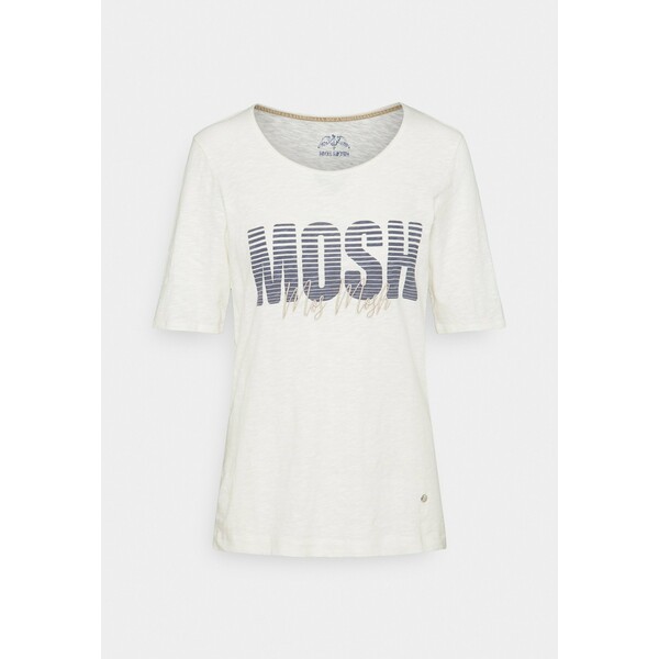 Mos Mosh ADDISON TEE T-shirt z nadrukiem ecru MX921D01X
