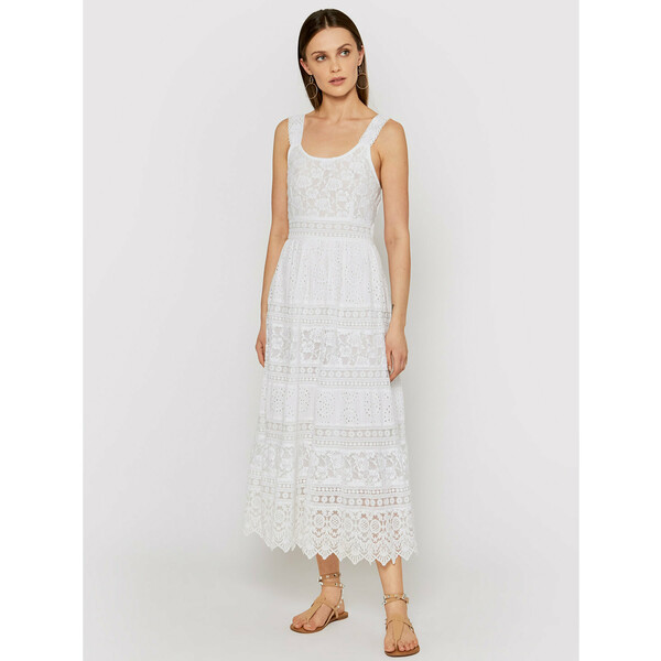 Iconique Sukienka letnia Lila IC21 006 Biały Regular Fit