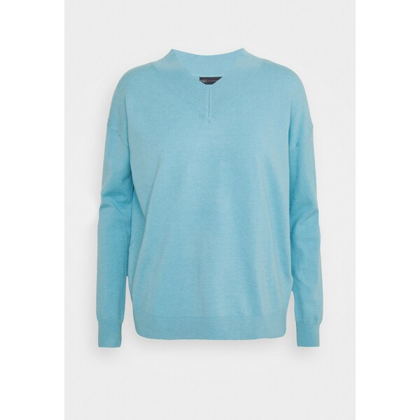 Marks & Spencer London HIGH VEE Sweter blue QM421I03H