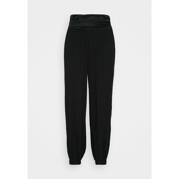Zizzi MALBU LONG PANT Spodnie materiałowe black Z1721A0C2