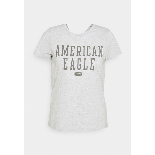 American Eagle BRANDED CLASSIC TEES T-shirt z nadrukiem heather gray AM421D01W