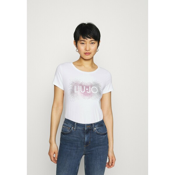 Liu Jo Jeans T-shirt z nadrukiem bianco L2521D02Y