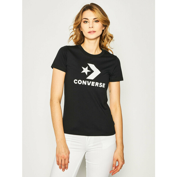 Converse T-Shirt Star Chevron 10018569 Czarny Regular Fit