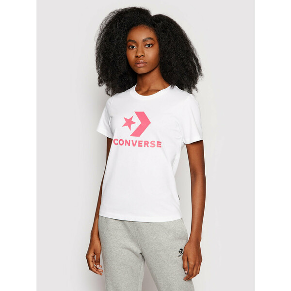Converse T-Shirt Star Chevron 10018569 Biały Standard Fit