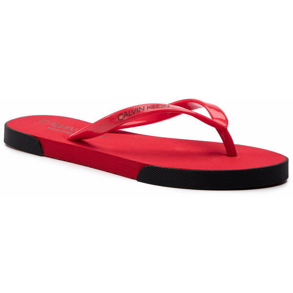 Calvin Klein Swimwear Japonki Ff Sandals KW0KW00729 Czerwony