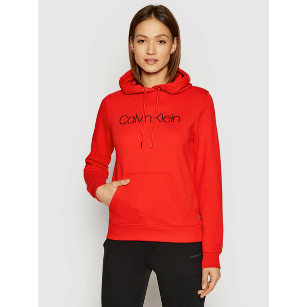 Calvin Klein Bluza Ls Core Logo K20K202687 Czerwony Regular Fit