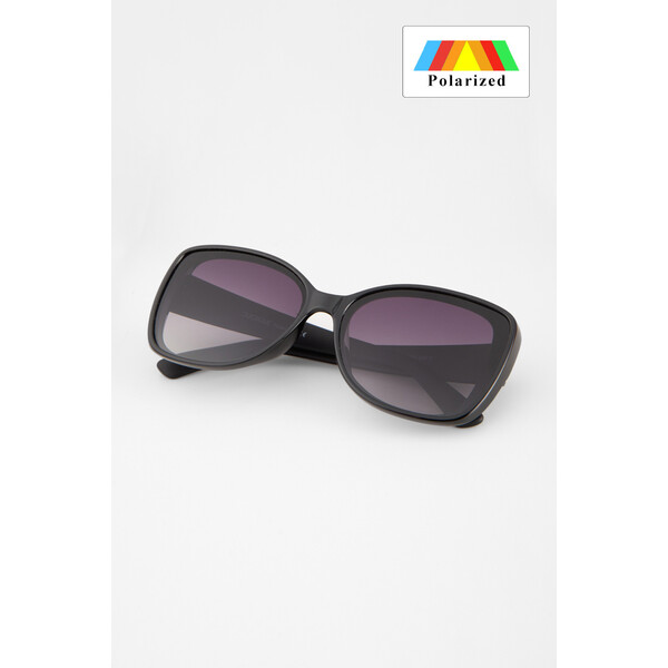 Quiosque Czarne okulary z szerokimi uszkami z filtrem UV 400 5PD013299