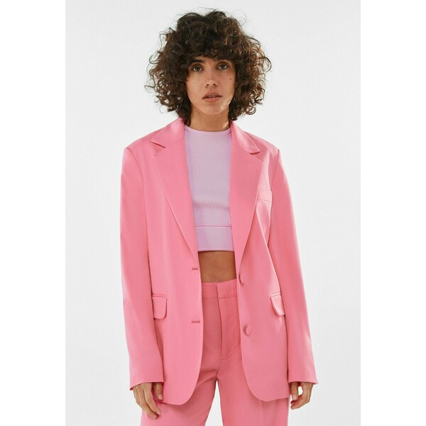 Bershka Krótki płaszcz pink BEJ21G09O
