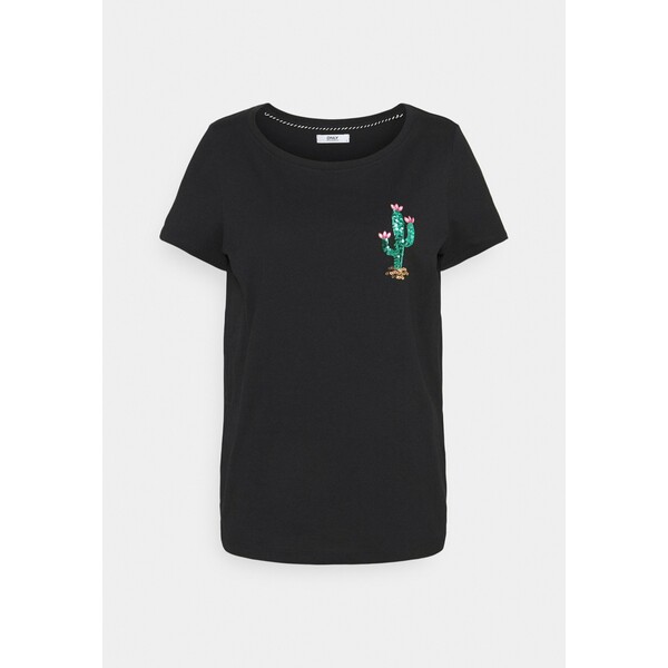 ONLY Petite ONLKITA SUMMER T-shirt z nadrukiem black OP421D04M