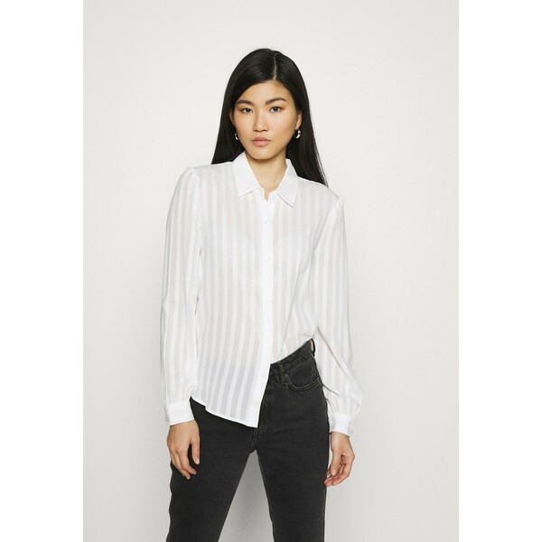 Anna Field Semi sheer blouse Koszula white AN621E09C