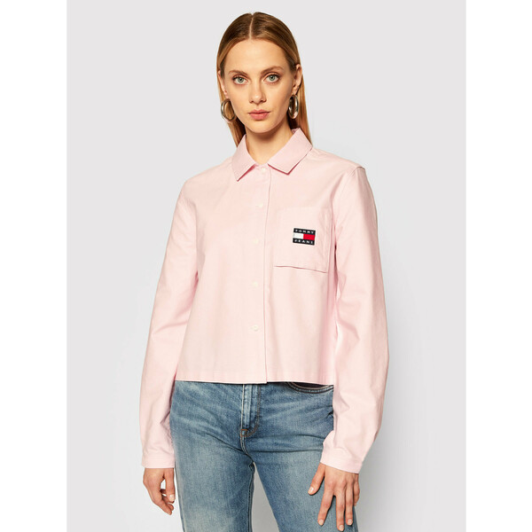 Tommy Jeans Koszula Tjw Badge Pocket DW0DW08918 Różowy Loose Fit