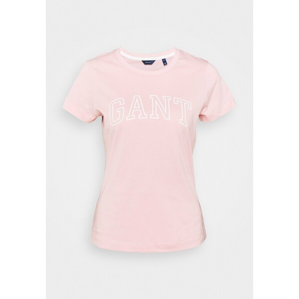 GANT ARCH LOGO T-shirt z nadrukiem preppy pink GA321D03T