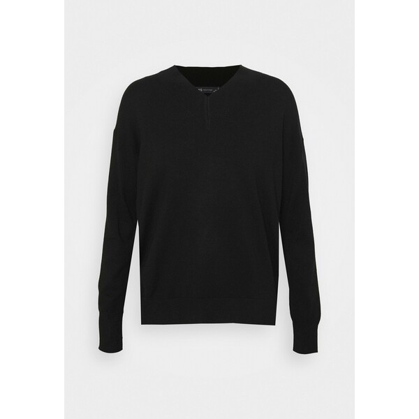 Marks & Spencer London HIGH VEE Sweter black QM421I03H